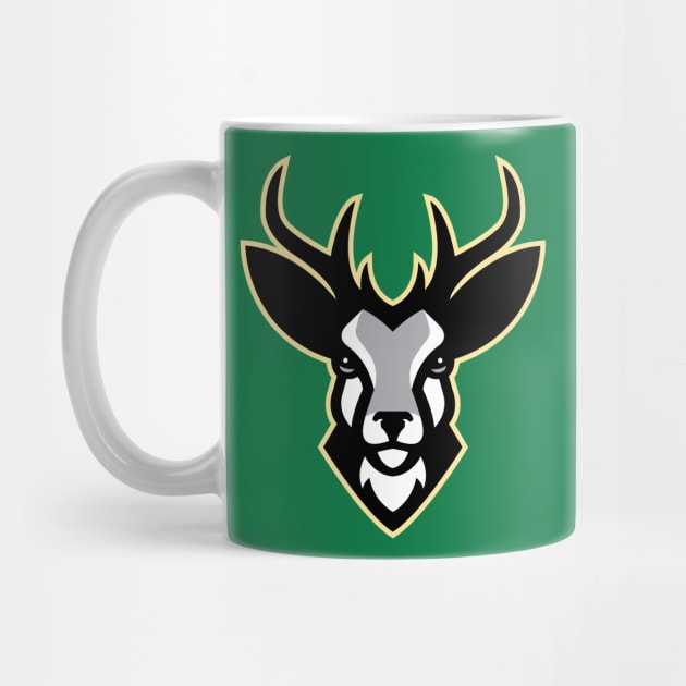 Graceful Deer Sports Mascot T-shirt - Athletic Apparel for Nature Lovers by CC0hort